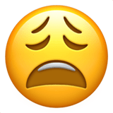 Weary Face Emoji, Apple style