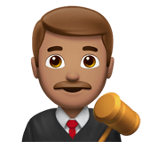 Man Judge Emoji with Medium Skin Tone, Apple style