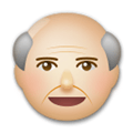 Old Man Emoji with Medium-Light Skin Tone, LG style