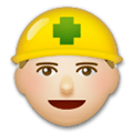 Construction Worker Emoji with Medium-Light Skin Tone, LG style