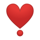 Heavy Heart Exclamation Emoji, Google style