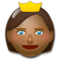 Princess Emoji with Medium-Dark Skin Tone, LG style