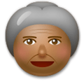Old Woman Emoji with Medium-Dark Skin Tone, LG style
