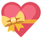 Heart with Ribbon Emoji, Facebook style