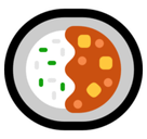 Curry Rice Emoji, Microsoft style