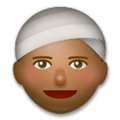 Person Wearing Turban Emoji with Medium-Dark Skin Tone, LG style