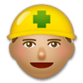Construction Worker Emoji with Medium Skin Tone, LG style