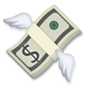 Money with Wings Emoji, LG style