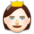 Princess Emoji with Light Skin Tone, LG style