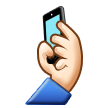 Selfie Emoji with Light Skin Tone, Samsung style