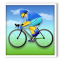 Person Biking Emoji, LG style