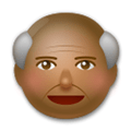 Old Man Emoji with Medium-Dark Skin Tone, LG style