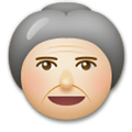 Old Woman Emoji with Medium-Light Skin Tone, LG style
