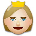 Princess Emoji with Medium-Light Skin Tone, LG style