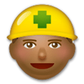 Construction Worker Emoji with Medium-Dark Skin Tone, LG style