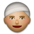 Person Wearing Turban Emoji with Medium Skin Tone, LG style