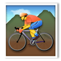 Person Mountain Biking Emoji, LG style