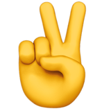 Peace Sign Emoji, Apple style
