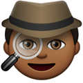 Detective Emoji with Medium-Dark Skin Tone, LG style