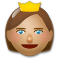Princess Emoji with Medium Skin Tone, LG style