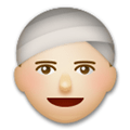 Person Wearing Turban Emoji with Medium-Light Skin Tone, LG style