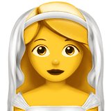 Bride Emoji, Apple style