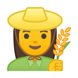 Woman Farmer Emoji, Google style