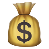 Money Bag Emoji, Apple style