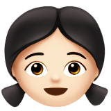 Girl Emoji with Light Skin Tone, Apple style