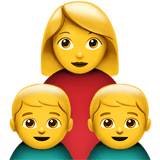 Family: Woman, Boy, Boy Emoji, Apple style