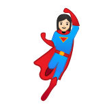 Superhero Emoji with Light Skin Tone, Google style