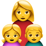 Family: Woman, Girl, Boy Emoji, Apple style