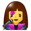 Woman Singer Emoji, Samsung style