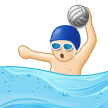 Man Playing Water Polo Emoji with Light Skin Tone, Samsung style