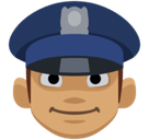 Police Officer Emoji with Medium Skin Tone, Facebook style