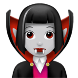 Woman Vampire Emoji with Light Skin Tone, Apple style