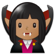 Woman Vampire Emoji with Medium Skin Tone, Samsung style