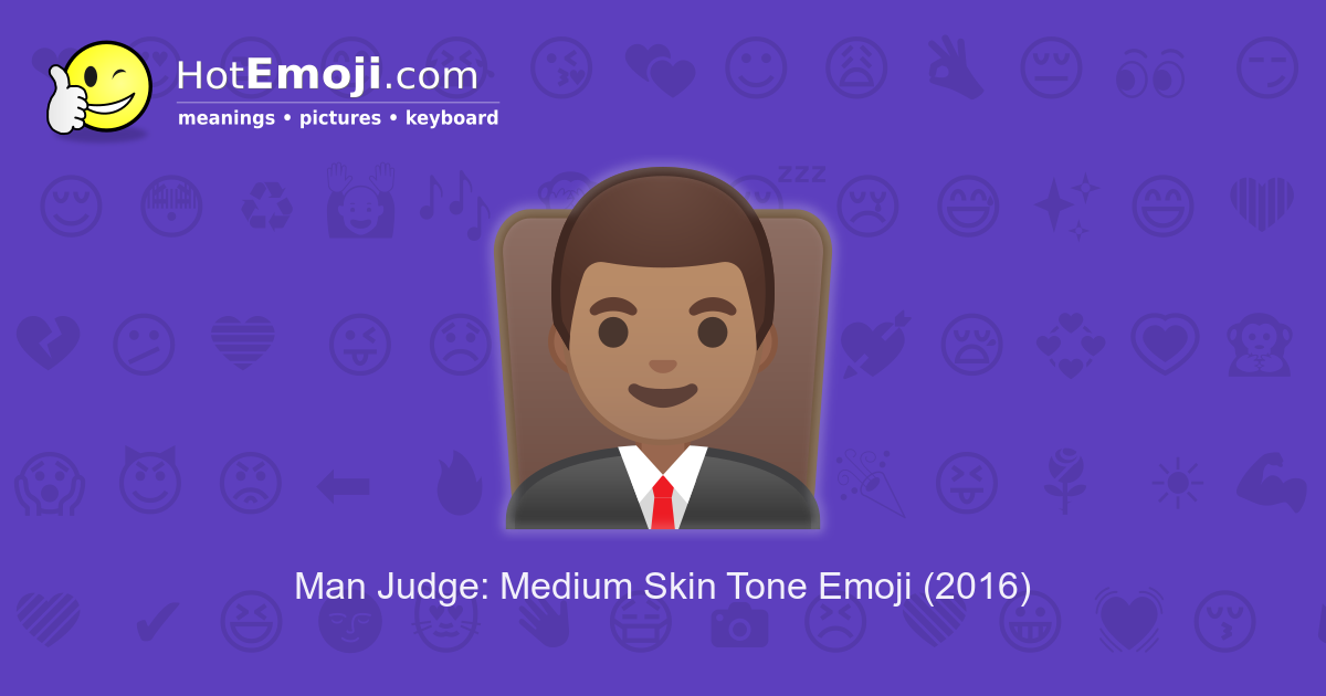 Man Judge Emoji With Medium Skin Tone Meaning And Pictures