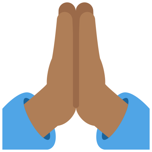 🙏🏾 Folded Hands Emoji with Medium-Dark Skin Tone Meaning and Pictures