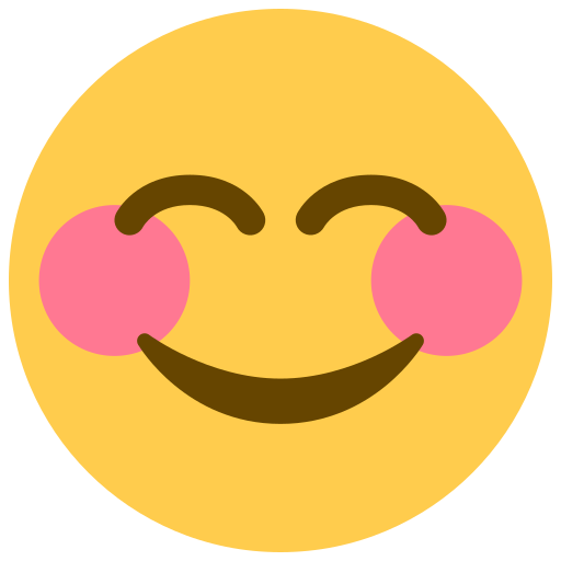 Blushing emoji trix family