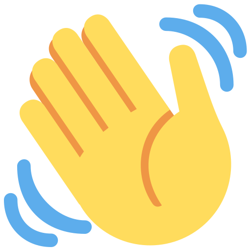 Hand emoji winkende 👋 Waving