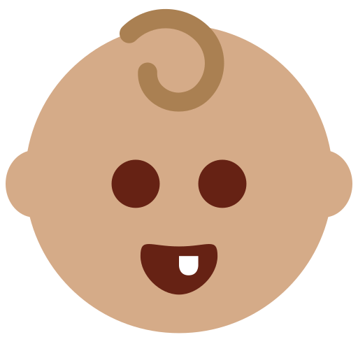 👶🏽 Baby Emoji with Medium Skin Tone Meaning and Pictures