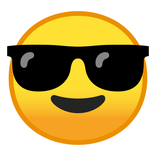 smiley face with sunglasses