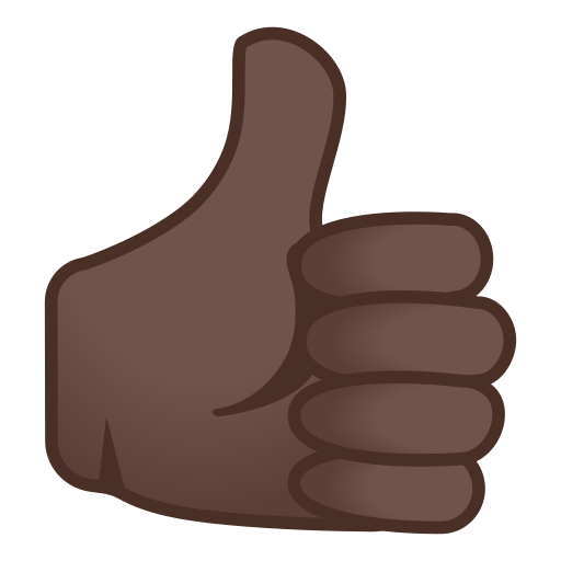 👍🏿 Thumbs Up Emoji with Dark Skin Tone Meaning and Pictures