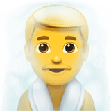 Man in Steamy Room Emoji, Apple style