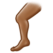 Leg Emoji with Medium-Dark Skin Tone, Samsung style