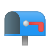 Open Mailbox with Lowered Flag Emoji, Google style