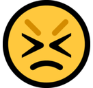Persevering Face Emoji, Microsoft style