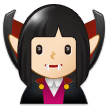 Vampire Emoji with Light Skin Tone, Samsung style