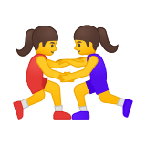 Women Wrestling Emoji, Google style